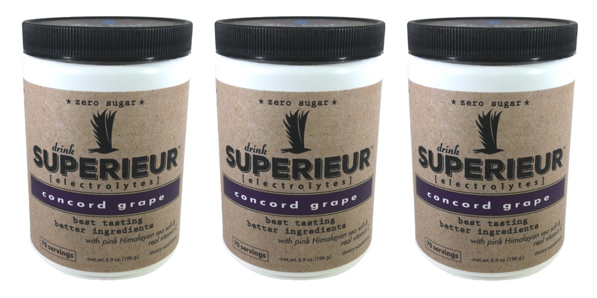 Superieur Electrolytes - Fresh Concord Grape Flavor (Multi Pack) - 35% Off Sale!