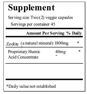 Zeolite-AV & Humic Acid - Heavy Metal Detox + Natural Immune Booster (90 caps) - Limited Time 35% Off Sale